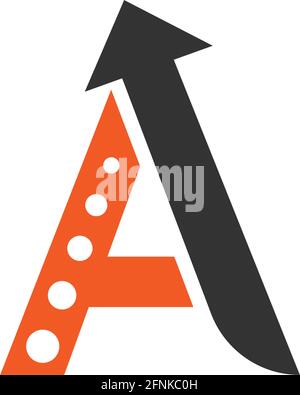 Schreiben SIE EIN Logo mit Pfeil Symbol Design Vektor-Vorlage Stock Vektor