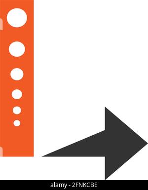 L-Logo mit Pfeil-Symbol-Design-Vektor-Vorlage Stock Vektor