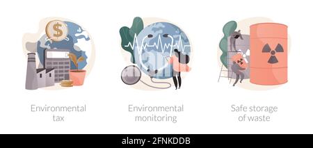 Schule Umwelt abstrakte Konzept Vektor Illustrationen. Stock Vektor