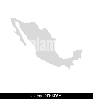 Symbol für Vektorkarte Mexiko. Mexiko Land amerika Karte, mexikanisches Territorium Stock Vektor