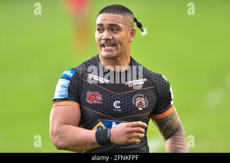 Castleford, Großbritannien. Mai 2021. Peter Mata'utia (3) von Castleford Tigers während des Spiels in Castleford, Großbritannien am 5/17/2021. (Foto von Richard Long/News Images/Sipa USA) Quelle: SIPA USA/Alamy Live News Stockfoto