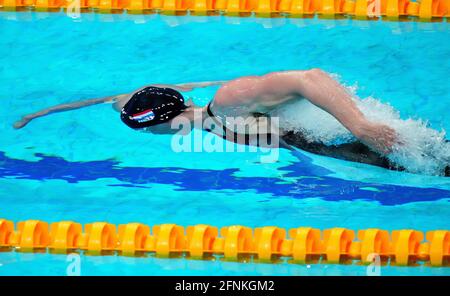 Femke Heemskerk (NED) im Halbfinalserien-50-Meter-Freistil während der Len-Europameisterschaft am 17. Mai 2021 in der Duna Arena in Budapest, Ungarn Credit: SCS/Soenar Chamid/AFLO/Alamy Live News Stockfoto