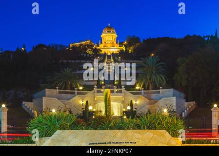 Hängenden Gärten von Haifa, Terrassen der Bahai Glauben Stockfoto