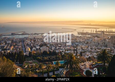 Hängende Gärten von Haifa, Terrassen des Bahai-Glaubens, in haifa, israel Stockfoto