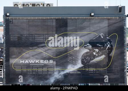 Valencia, Spanien. Mai 2021. Logo der Falkers auf dem Circuit Ricardo Tormo. (Foto: Xisco Navarro/SOPA Images/Sipa USA) Quelle: SIPA USA/Alamy Live News Stockfoto