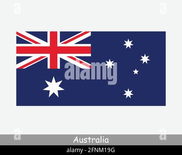 Nationalflagge von Australien. Australische Landesflagge. Ausführliches Banner des Commonwealth of Australia. EPS-Vektorgrafik Datei ausschneiden Stock Vektor