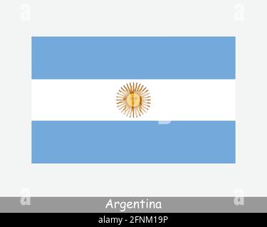 Nationalflagge von Argentinien. Argentinische Landesflagge. Detailliertes Banner Der Argentinischen Republik. EPS-Vektorgrafik Datei ausschneiden Stock Vektor