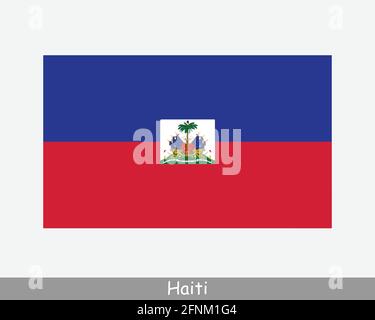 Nationale Flagge von Haiti. Flagge Des Haitianischen Landes. Republik Haiti detailliertes Banner. EPS-Vektorgrafik Datei ausschneiden Stock Vektor