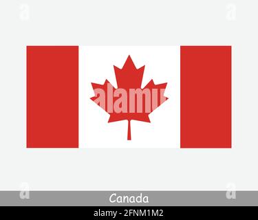 Nationale Flagge von Kanada. Detailliertes Banner Mit Kanadischer Landesflagge. EPS-Vektorgrafik Datei ausschneiden Stock Vektor