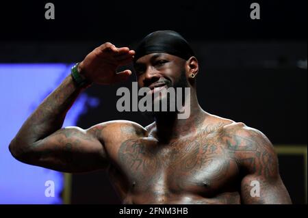Aktenfoto vom 21-02-2020 von Deontay Wilder. Ausgabedatum: Dienstag, 18. Mai 2021. Stockfoto
