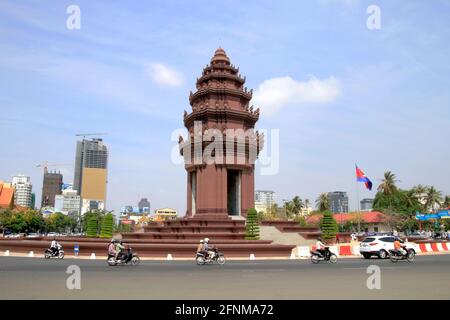 Das Unabhängigkeitsdenkmal in Phnom Penh Kambodscha Stockfoto