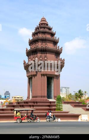 Das Unabhängigkeitsdenkmal in Phnom Penh Kambodscha Stockfoto