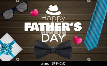 Alles gute zum Vatertag Hintergrund. Poster, Flyer, Grußkarte, Header für Website. Vektorgrafik Stock Vektor