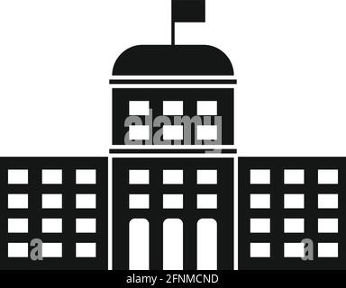 Flag parliament Symbol, einfacher Stil Stock Vektor