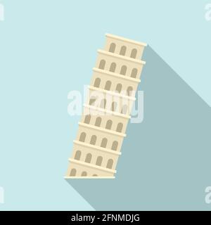 Italien Sightseeing-Ikone, flacher Stil Stock Vektor
