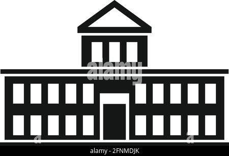 Parlamentsattraktion Ikone, einfacher Stil Stock Vektor