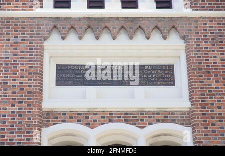 Steinerne Gedenktafel Der Perth Town Hall Foundation Stockfoto