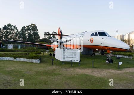 Öffentliche Ausstellung von Jetstream 41-Starrflügelflugzeugen im Kai Tak Cruise Terminal Park, Hongkong Stockfoto