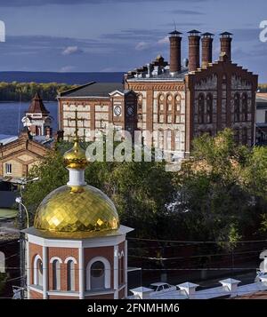 Russland, Samara Oblast, Samara Stadt Samara liegt am Rande der Wolga, der Schiguli-Brauerei, die seit 1881 zu den beliebtesten Bieren Russlands gehört, und ist aff Stockfoto