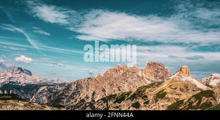 Naturpark drei Zinnen in den Dolomiten, Italien. Stockfoto