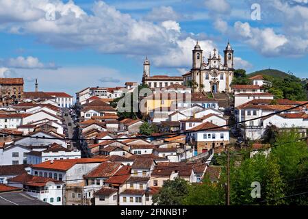 Teilansicht von Ouro Preto, historische Stadt in Brasilien Stockfoto