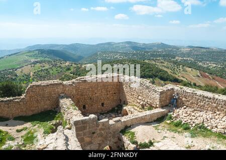 Ruinen der Kreuzfahrerburg, Ajlun, Jordanien Stockfoto