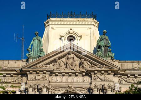 Banco de Portugal an der Avenida dos Aliados, Porto, Portugal, Europa an der Avenida dos Aliados, Porto, Portugal, Europa Stockfoto