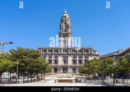 Das Rathaus Paços de Concelho in Porto, Portugal, Europa Paços de Concelho, Porto, Portugal, Europa Stockfoto