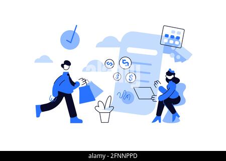 Jetzt kaufen und später bezahlen Angebot kaufen Stock Vektor