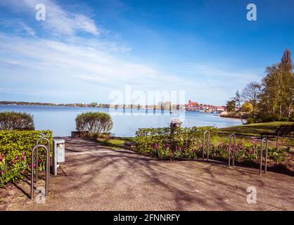 Blick auf die Stadt Waren an der Müritz Mecklenburg Lake District Stockfoto