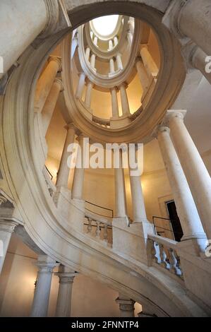 Italien, Rom, Palazzo Barberini, Borromini Treppe (17. Jahrhundert) Stockfoto