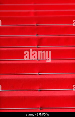 Roter Teppich auf der Treppe bei den Filmfestspielen von Cannes. Cannes. Frankreich. Stockfoto