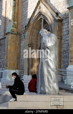 Außerhalb der Kathedrale Sacred Heart, Sarajevo, Bosnien und Herzegowina Stockfoto