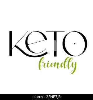 Keto freundliche Diät Vektor Design-Elemente. Logo Stock Vektor