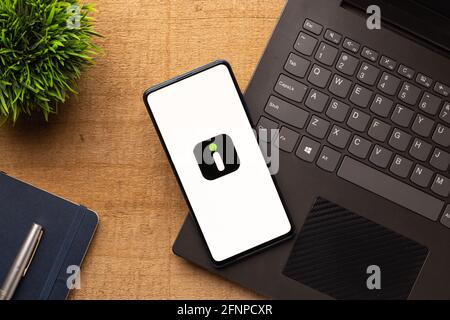Assam, indien - 18. Mai 2021 : Imgur-Logo auf Telefonbildschirm Stock Bild. Stockfoto