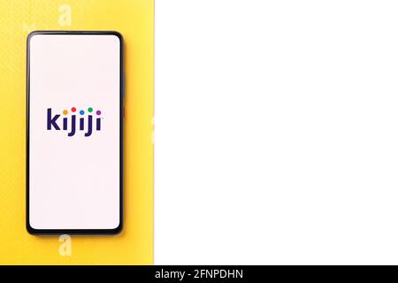 Assam, indien - 18. Mai 2021 : Kijiji-Logo auf Telefonbildschirm Stock image. Stockfoto