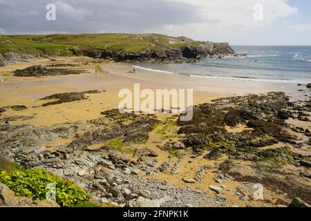 Porth Dafarch Beach, Anglesey Stockfoto