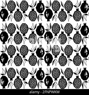 Nahtloses Muster mit Granatäpfeln. Rosh Hashanah Stock Vektor