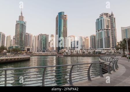 Hochhäuser in Dubai Marina, VAE Stockfoto