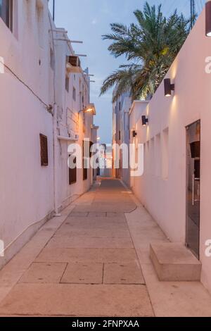 Enge Gasse in Muharraq, Bahrain Stockfoto