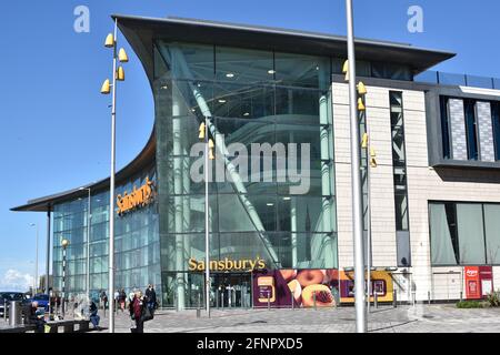 Sainsbury's Supermarkt Blackpool Stockfoto