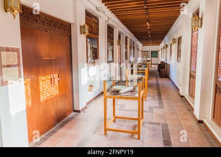 AL AIN, VAE - 8. MÄRZ 2017: Innenansicht des Al Ain Palace (Sheikh Zayed Palace) Museums in Al Ain, Vereinigte Arabische Emirate Stockfoto