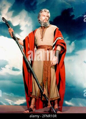 DIE ZEHN GEBOTE 1956 Paramount Picturfilm mit Charlton Heston Wie Moses Stockfoto