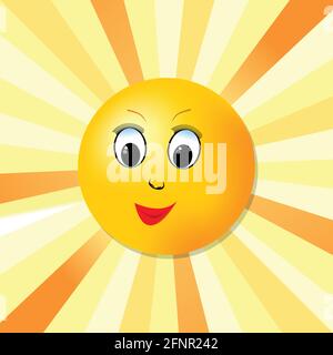 Hintergrund Kachel - Bild fröhliche Bild der Sonne für Die Freude des Lebens Stock Vektor