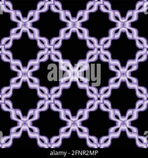 Vektor kontrastierenden nahtlosen Hintergrund mit hellvioletten Kunststoff-Muster auf Schwarzer Bereich Stock Vektor