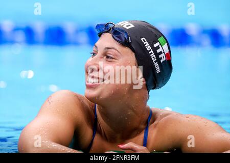 BUDAPEST, UNGARN - 18. MAI: Arianna Castiglioni aus Italien während der len-Schwimmeuropameisterschaft in der Duna Arena am 18. Mai 2021 in Budapest, Ungarn (Foto: Marcel ter Bals/Orange Picles) Stockfoto