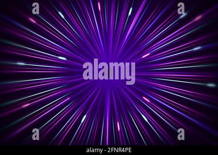 Modern Circular Trending Multi Colors leuchtende Neonlichter abstrakter Hintergrund Design Stockfoto
