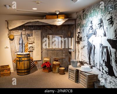 Boulder City, 28. FEB 2021 - Innenansicht des Hoover Dam Museums Stockfoto