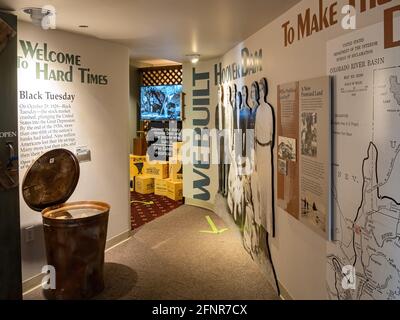 Boulder City, 28. FEB 2021 - Innenansicht des Hoover Dam Museums Stockfoto