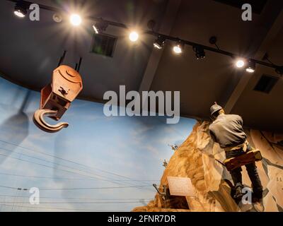 Boulder City, 28. FEB 2021 - Innenansicht des Hoover Dam Museums Stockfoto